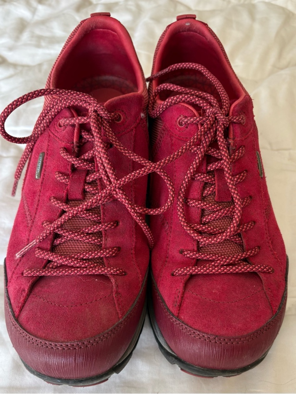 Dansko Red Suede Lace-Up Sneakers